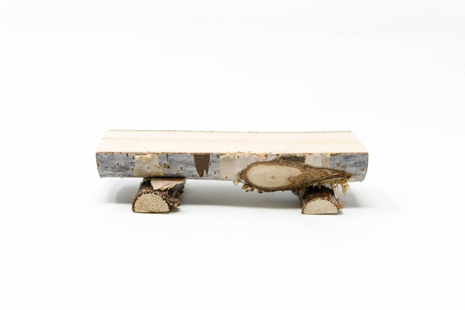Panca di legno - Paglia, Legna, Sughero, Juta 6x1,5 cm - Paglia, Legna, Sughero, Juta