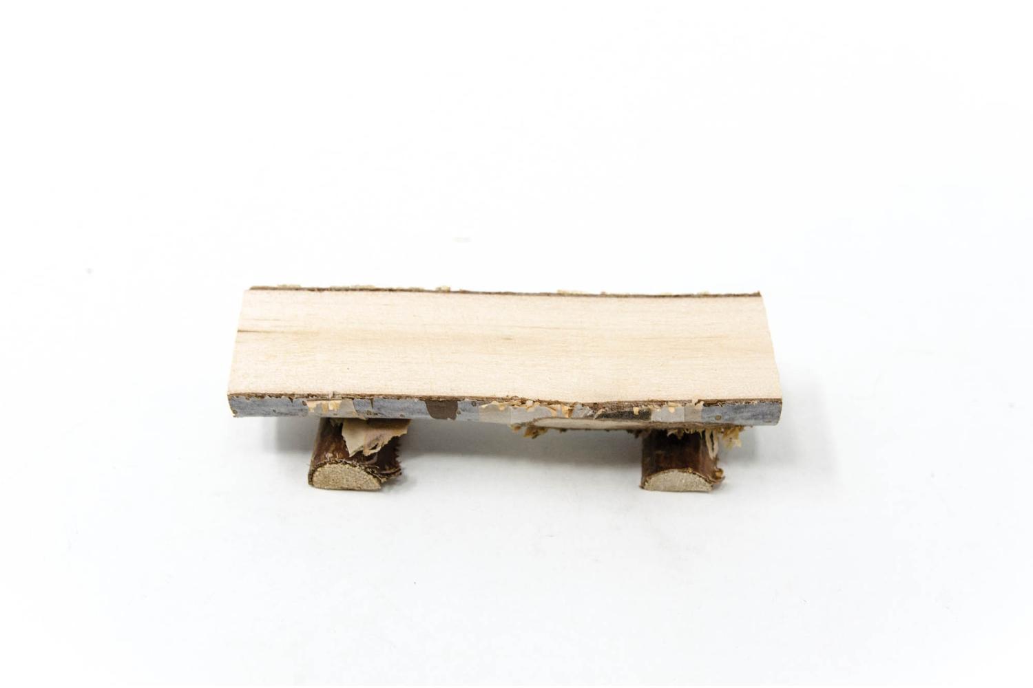 Panca di legno - Paglia, Legna, Sughero, Juta 6x1,5 cm - Paglia, Legna, Sughero, Juta