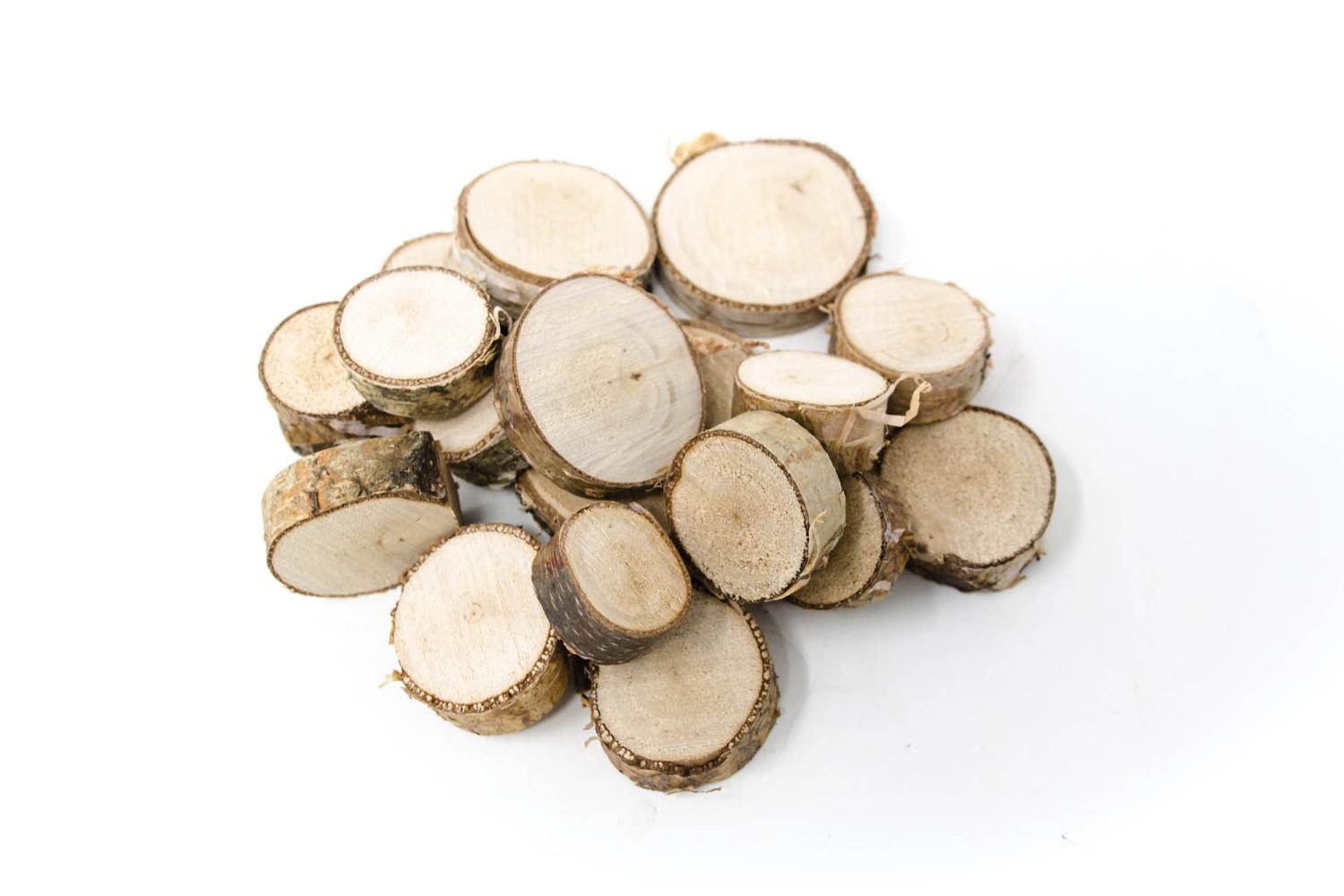 Dischi di legno - Paglia, Legna, Sughero, Juta Ø 2-5 cm - Paglia, Legna, Sughero, Juta