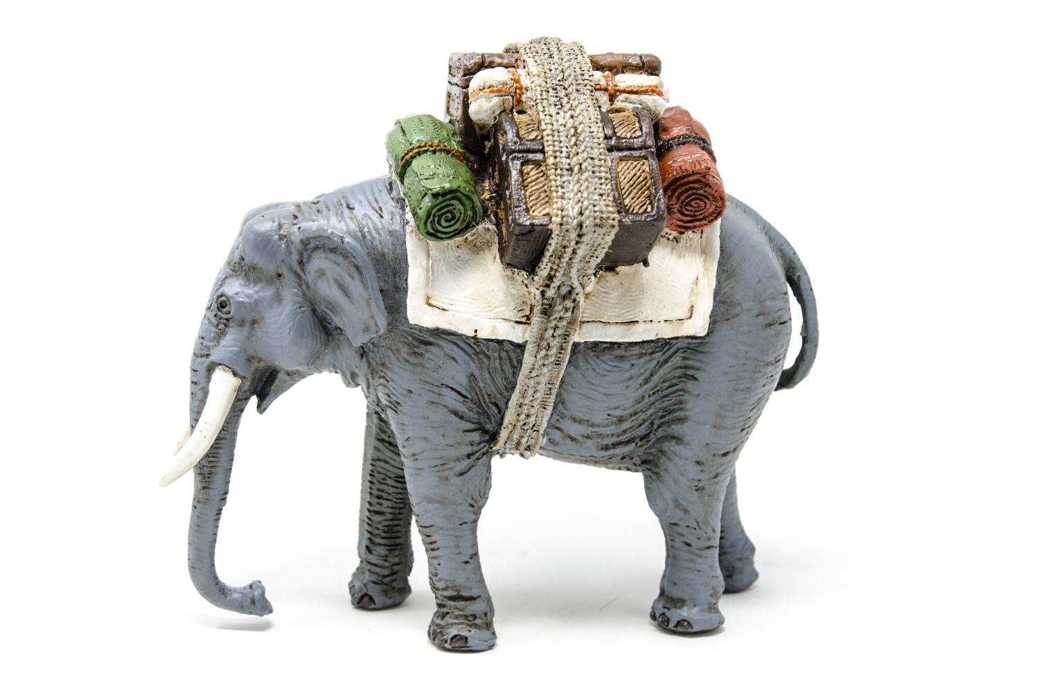Elefante - Animali Presepe in Resina per statue da 12/15 cm - Animali Presepe in Resina
