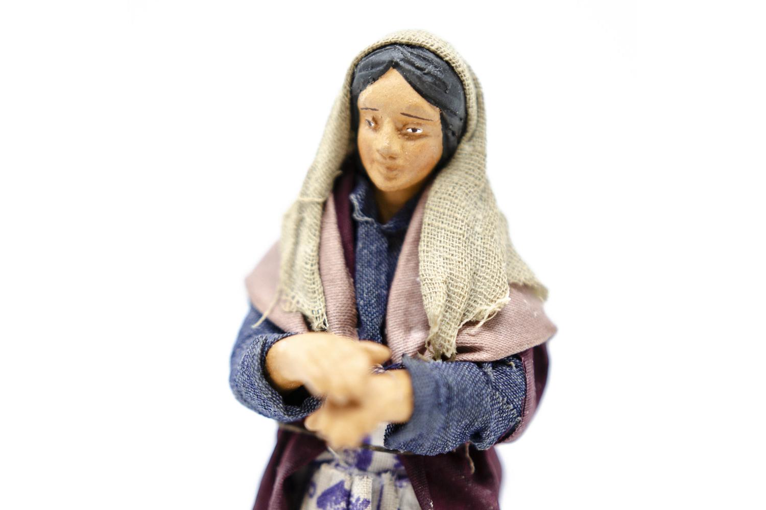 Donna Affacciata al Balcone - Fisse Vestite - 12 cm