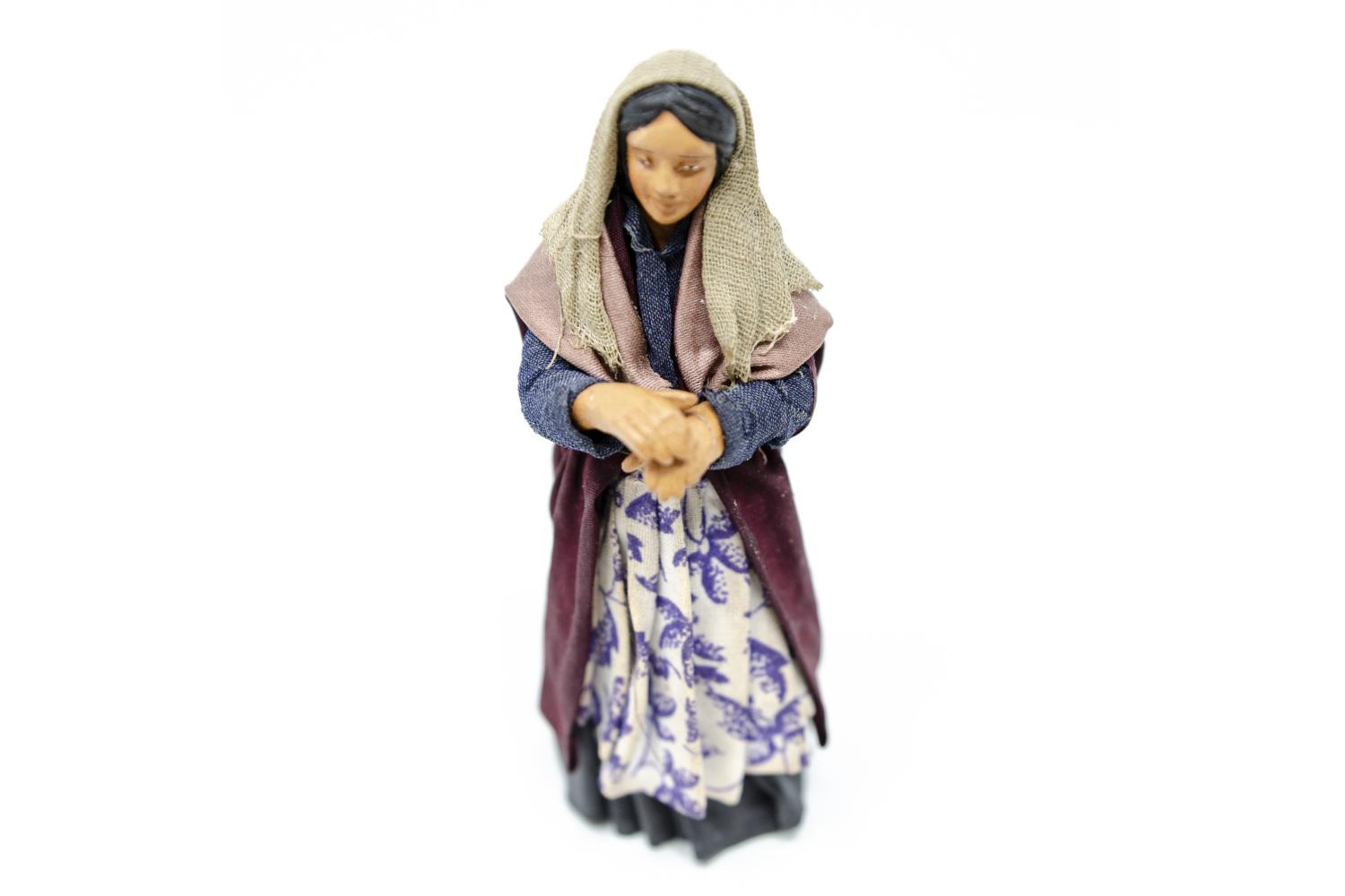 Donna Affacciata al Balcone - Fisse Vestite - 12 cm