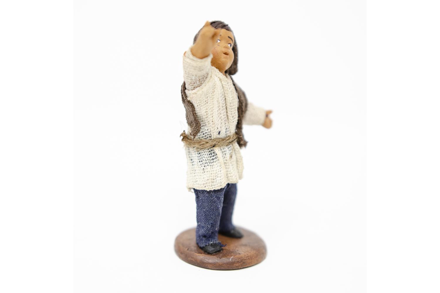Bambino che Indica h 12 cm - Fisse Vestite - 12 cm
