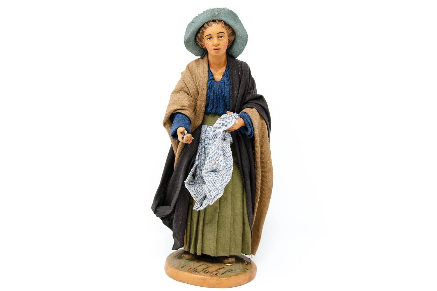Personaggi Presepe - Donna con Becchime