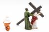 Gesù con Cireneo e Veronica - resina h 9 cm - 